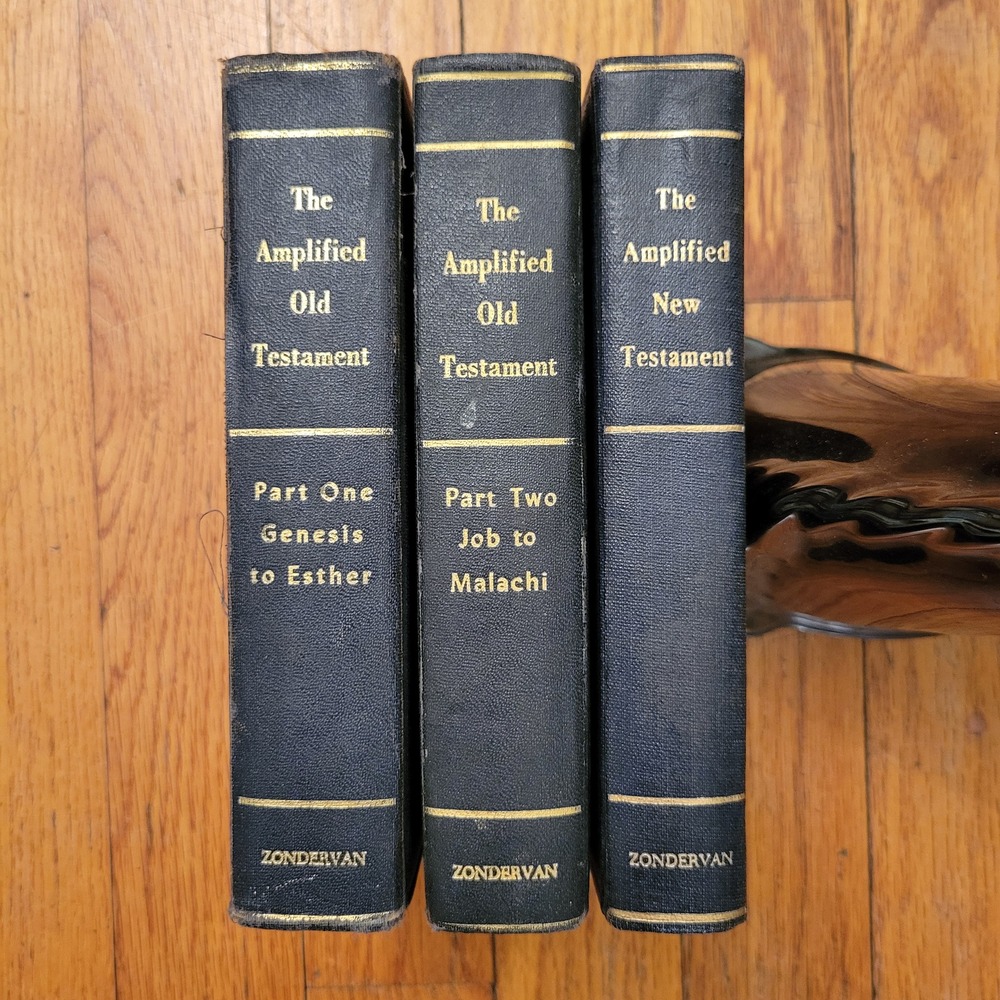 The‎ Amplified Bible Zondervan 1964 3 Book Set Staging Decor Whimsigoth Poetcore